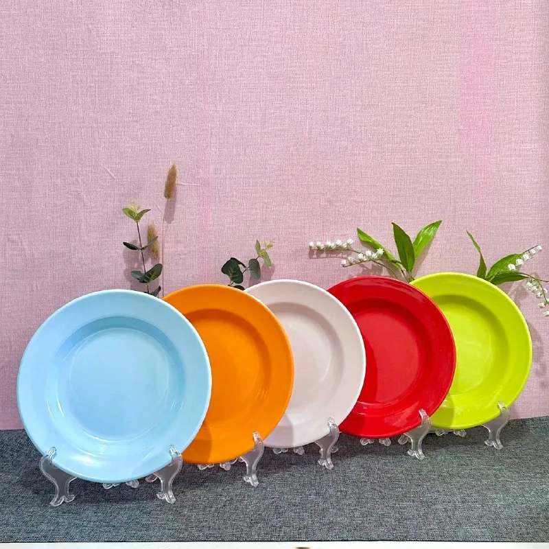 Piring Dalam 10 inch Melamin Polos merk Meishing [G110]