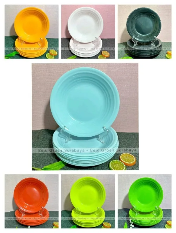 Piring Ulir 9 inch Melamin merk Meishing [G1199]