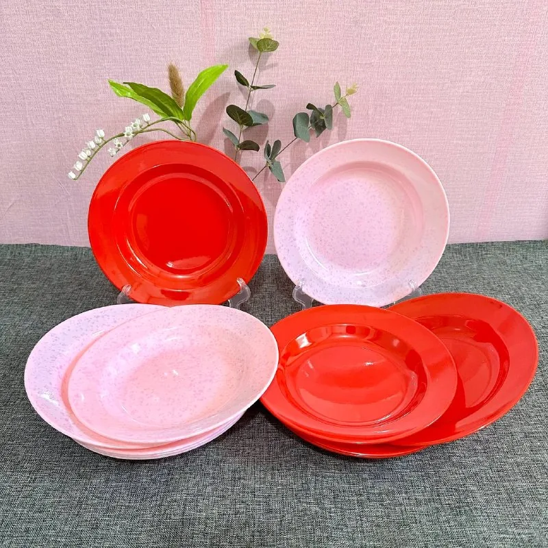 Piring Makan Melamin 9 Inch Polos Merk Toptree [P109]