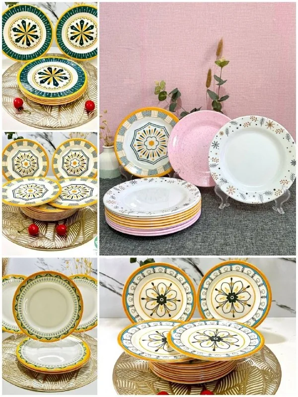Piring Melamin 8 Inch Polos & Motif merk Toptree [P2808] (Polos)