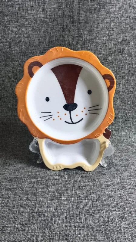 Piring Piring Makan Anak 10" Melamin Motif Binatang Singa merk Toptree [P3102-059]