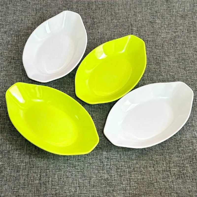 Piring Oval Kapal Melamin 8 Inch Polos Merk Toptree [P3508]