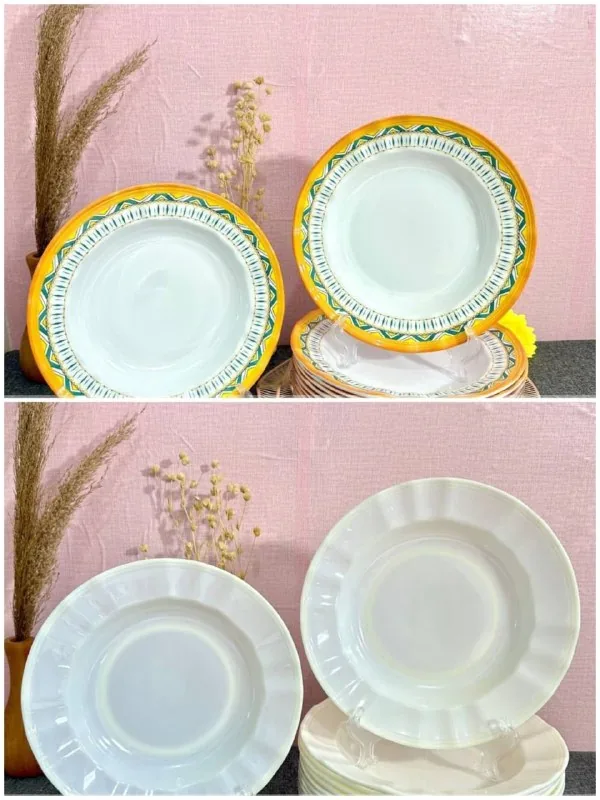 Piring Sasis Sedalam 10.5 inch Melamin Polos & Motif merk Toptree [P4210.5] (Motif)
