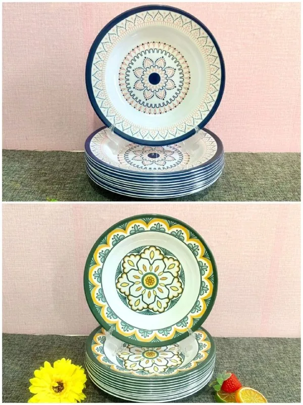 Piring Melamin Motif 9 inch Merk Toptree [P4509]