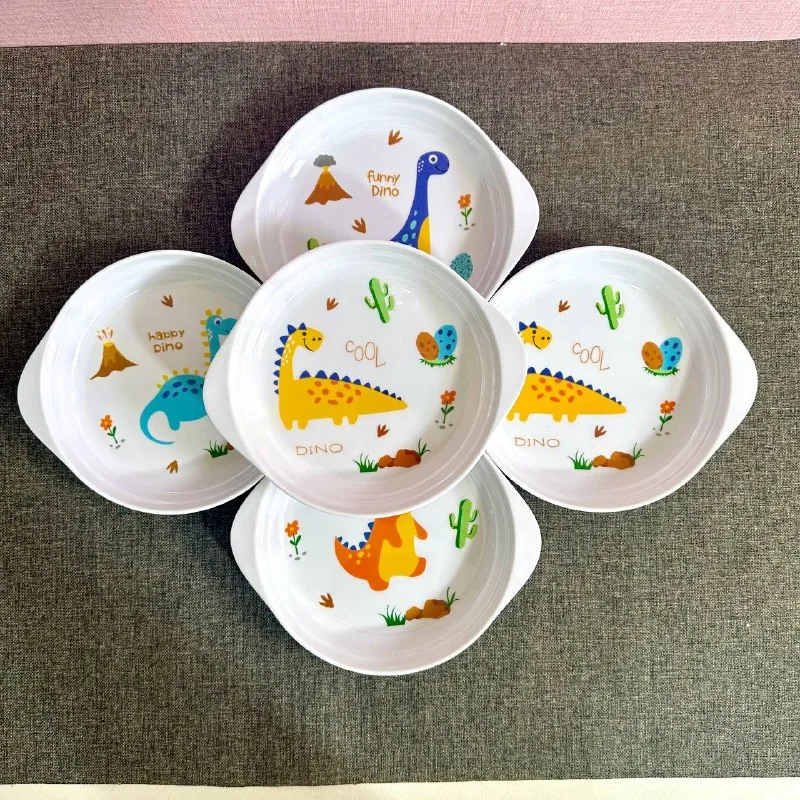 Piring Melamin Cakram Dino 9 inch (23cm) [P5009]
