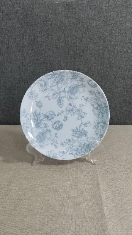 Piring Melamin 8 Inch Tebal Motif blue oriental merk Toptree [P7808-047]