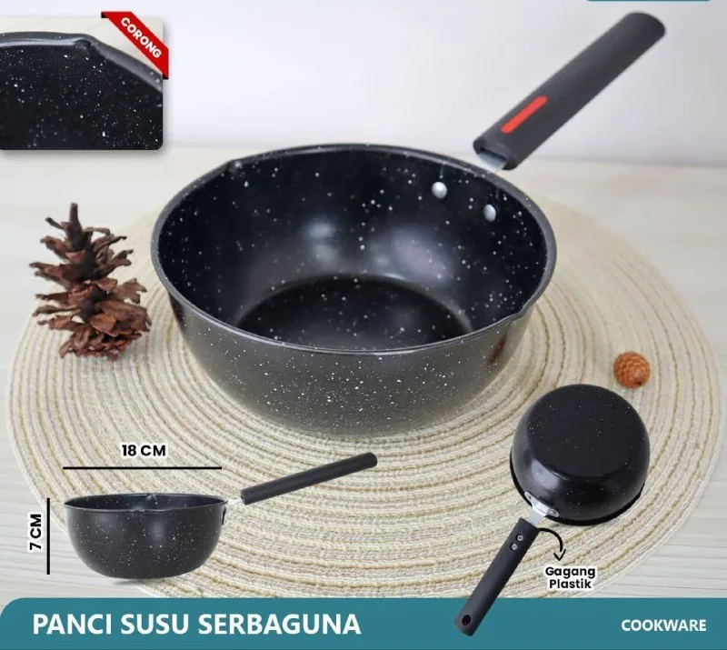 Panci Susu 18 cm Stainless Steel Extra Tebal - Anti Lengket